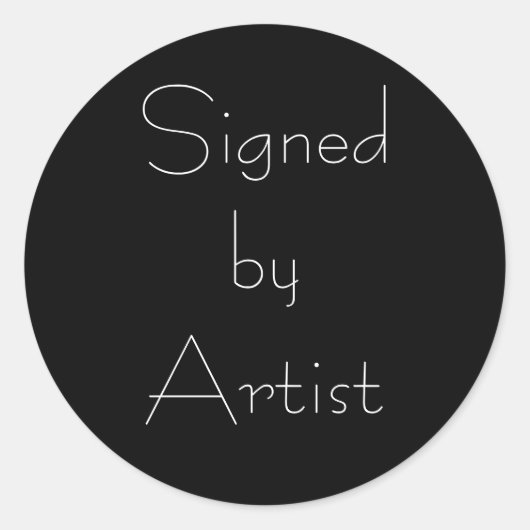 Ondertekend door Artist Stickers (Voorkant)