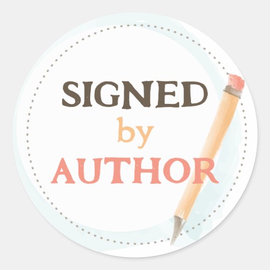 Ondertekend door Auteur Sticker voor gesigneerde b (Voorkant)