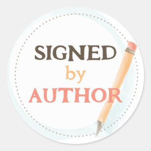 Ondertekend door Auteur Sticker voor gesigneerde b