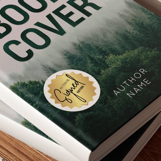 Ondertekend door Author Edition Book Launch Gold B Ronde Sticker