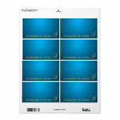 Ondertekend door Author Gold on Blue Etiket (Full Sheet)