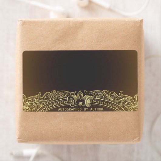 Ondertekend door Author Gold op Brown Etiket (Insitu)