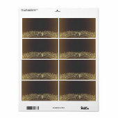 Ondertekend door Author Gold op Brown Etiket (Full Sheet)