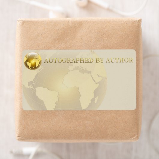 Ondertekend door Author Gold World Etiket (Insitu)