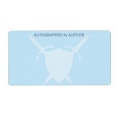 Ondertekend door Author Sword and Shield Etiket (Voorkant)