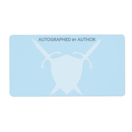 Ondertekend door Author Sword and Shield Etiket (Voorkant)