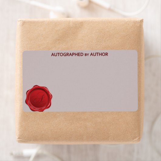 Ondertekend door Author Wax Seal A Etiket (Insitu)