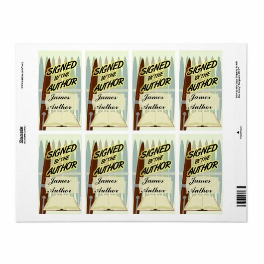 Ondertekend door de Aangepaste Etiketten van de Au (Full Sheet)