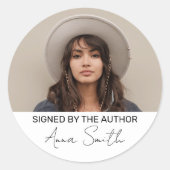 Ondertekend door de auteur Boek Ondertekening Stic Ronde Sticker (Voorkant)