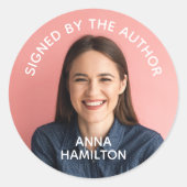 Ondertekend door de auteur Boek Ondertekening Stic Ronde Sticker (Voorkant)