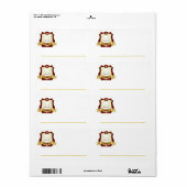 Ondertekend door de Auteur Bookplate, Red Gold Etiket (Full Sheet)