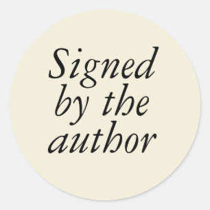 Ondertekend door de auteur van de Stickers