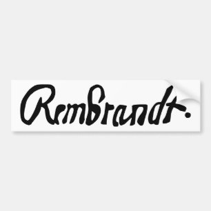 Ondertekend door Rembrandt Bumpersticker