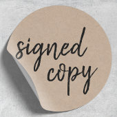 Ondertekend exemplaar | Auteur Rustic Kraft Book S Ronde Sticker