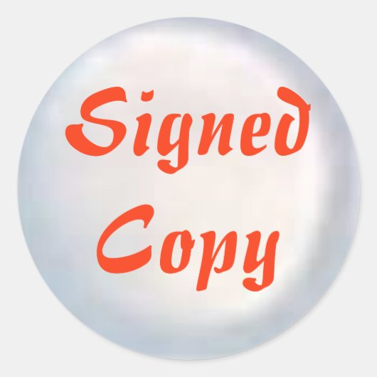Ondertekend Exemplaar - Ronde Stickers (#36) (Voorkant)