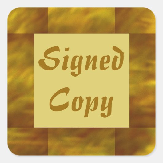 Ondertekend Exemplaar - Vierkante Stickers (#12) (Voorkant)