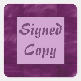 Ondertekend Exemplaar - Vierkante Stickers (#15)