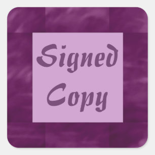 Ondertekend Exemplaar - Vierkante Stickers (#15)