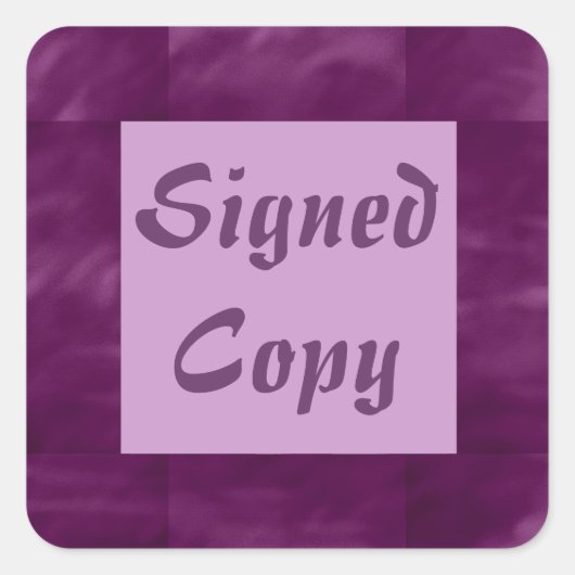 Ondertekend Exemplaar - Vierkante Stickers (#15) (Voorkant)