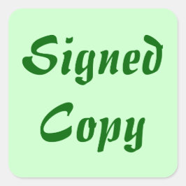 Ondertekend Exemplaar - Vierkante Stickers (#18)