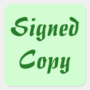 Ondertekend Exemplaar - Vierkante Stickers (#18)