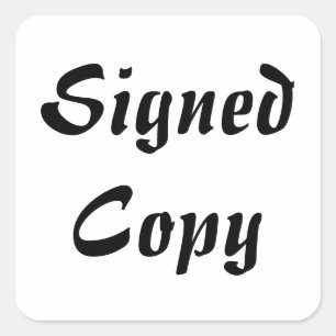 Ondertekend Exemplaar - Vierkante Stickers (#24)