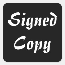 Ondertekend Exemplaar - Vierkante Stickers (#25)