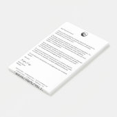 Ondertekende Briefhoofd | Post-it Notes Logo Merkg (Schuin)