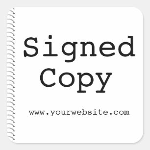 ondertekende kopie Auteur Stickers voor boeken