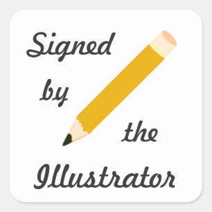 Ondertekende kopie - Illustrator - Vierkante Stick Sticker