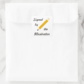 Ondertekende kopie - Illustrator - Vierkante Stick Vierkante Sticker (Tas)