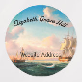 Ondertekende kopie & naam auteur Bookplate Labels (Design 1)