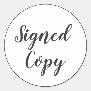 Ondertekende kopie Writer Classic ronde Sticker