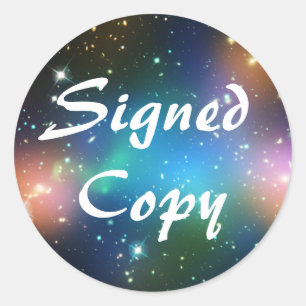 Ondertekende Sci Fi-kopie Ronde Sticker