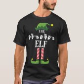 Ondertekening Elf Matching Family Sign Language De T-shirt (Voorkant)