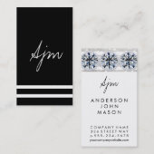 Ondertekening Monogram 2 | Bokeh/Diamonds/Pearls Visitekaartje (Voorkant / Achterkant)