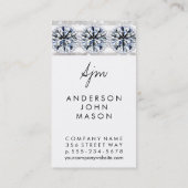 Ondertekening Monogram 2 | Bokeh/Diamonds/Pearls Visitekaartje (Achterkant)