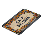 Ondertekening Spaans huis (tekst op maat) Magneet (Linkerzijde)