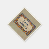 Ondertekening Spaans huis (tekst op maat) Servet (Hoek)