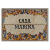 Ondertekening Spaans huis (tekst op maat) Snijplank (Voorkant)