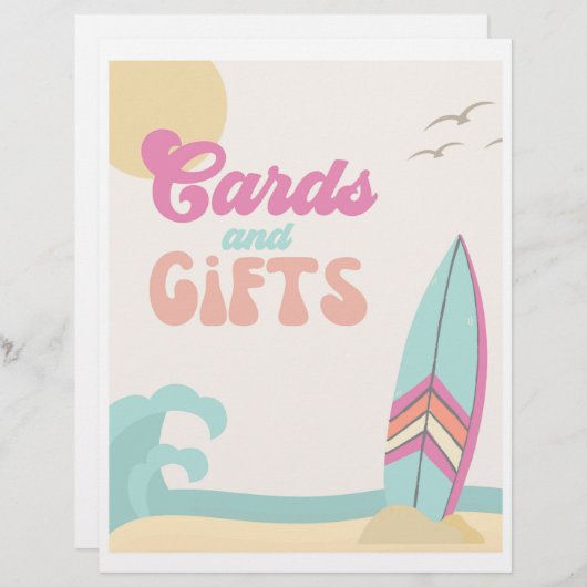 Ondertekening Surfpartij | Kaart + cadeaubord | Be (Voorkant / Achterkant)
