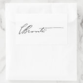 ondertekening van Charlotte Brontë Rechthoekige Sticker (Tas)