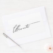 ondertekening van Charlotte Brontë Rechthoekige Sticker (Envelop)