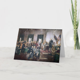 Ondertekening van de Amerikaanse grondwet door Chr Kaart