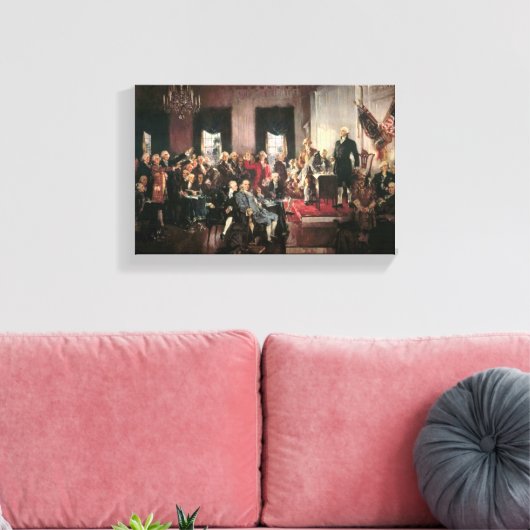 Ondertekening van de Grondwet Canvas Afdruk (Insitu (Woonkamer))