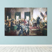 Ondertekening van de Grondwet door Howard C. Chris Canvas Afdruk (Insitu (Houten vloer))