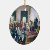 Ondertekening van de Grondwet door Howard C. Chris Keramisch Ornament (Rechts)