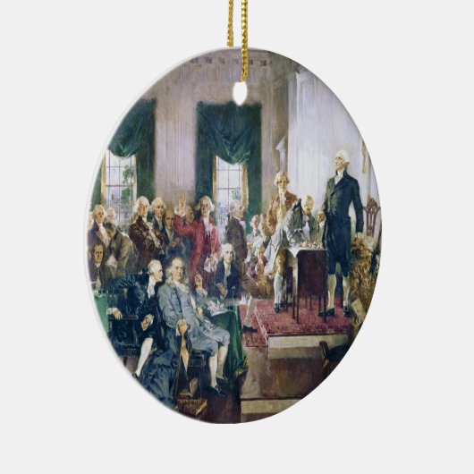 Ondertekening van de Grondwet door Howard C. Chris Keramisch Ornament (Rechts)