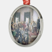 Ondertekening van de Grondwet door Howard C. Chris Metalen Ornament (Links)