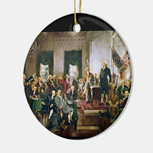 Ondertekening van de Grondwet Keramisch Ornament (Links)